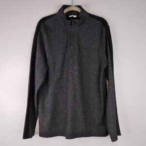 Calvin Klein 1/4 Zipper Gray Pullover Sweater Size L